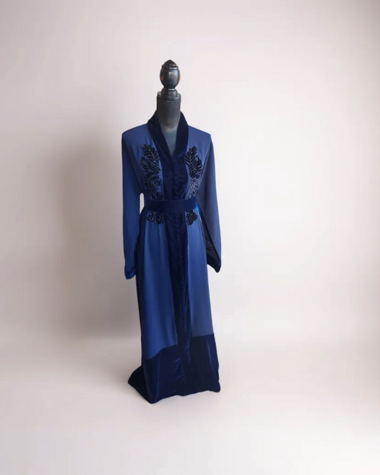 Celestia – The Midnight Velvet Caftan
